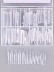1 Box Of Phototherapy Extension Gel Nail Molds Nail Tools (120 Pieces) - Clear - View 11