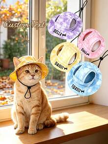 Customizable Name Pet Hat, Adjustable Dog Sun Hat, Cartoon Dog Pattern - Small Cat & Dog Pet Baseball Cap, Outdoor Sun Protection & Waterproof, Multiple Colors Available - Multicolor - View 5