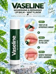 Vaseline 凡士林經典修護亮澤護唇膏（薄荷口味）3.5g，滋潤亮澤，唇部護理，長效保濕，適用乾裂唇，夜間修護 - 滋潤修護潤唇膏-薄荷口味 - 查看 9