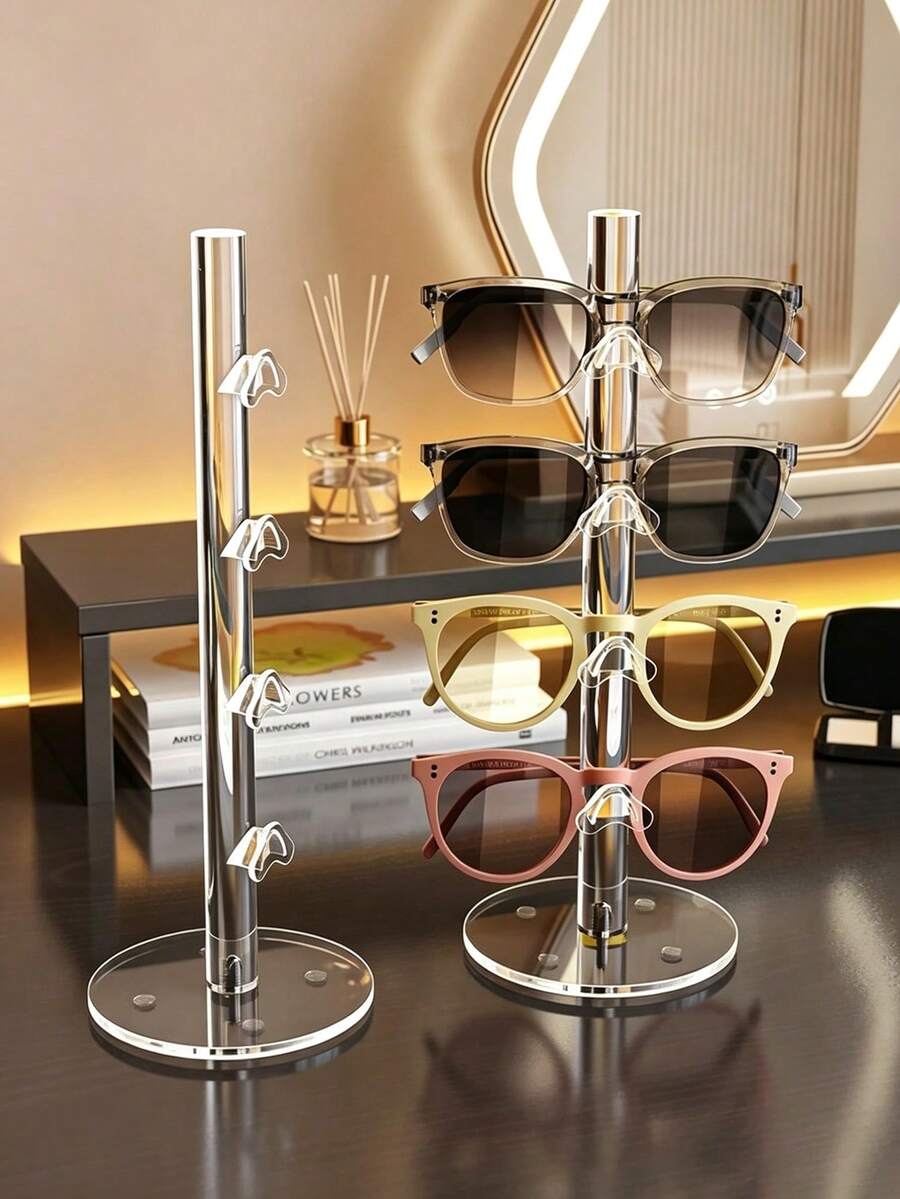 1pc Acrylic Glasses Display Stand, Optical Store Display Prop, Fashion Glasses Display Stand, Prescription Glasses Display Stand - Multicolor - View 1