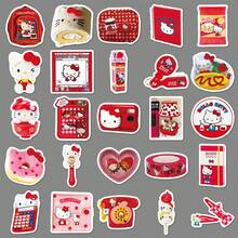 asmodee 50pcs KT Cat Ins Style Graffiti Stickers, Fresh Girly Decorative Stickers For Notebook, Guitar, Phone Case DIY - Multicolor - View 6