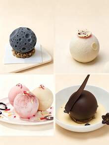 3D Sphere Silicone Mold 8-Cavity, Nonstick Baking Pan For Mousse Cake, Chocolate & French Dessert – Reusable, Easy Clean - White - View 4