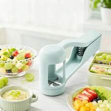 1pc Lightweight Grape Slicer, Wrap-Around Non-Slip Fruit Separator With Smooth Handle, Suitable For Grapes, Cherry Tomatoes, Strawberries Kitchen Tool, Ideal For Fruit Salad, Dessert Platter, Daily Fruit Display, Easy To Clean, Compact Size - Multicolor - View 4