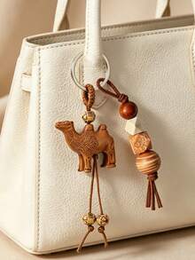 Wood Animal,Camel Charm Keychain,Bag Charm,Key Ring Accessories Gifts For Car,Women Vacation Accessory Gift,Backpacks,Hand Bag,Diwali Gift,Eid Al-Fitr - Multicolor - View 3