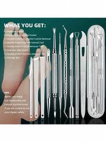 16pcs Stainless Steel Pedicure Tool Set - Professional Foot Care Kit With File, Rasp, Exfoliator For Smooth Light Beige, Removal, Cuticle Care - Unscented, Portable Travel Case Included - For Men, Women, And The Elderly - Multicolor - View 8