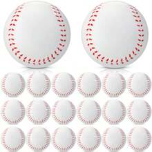 10 Mini Foam Sports Balls - 6 Cm White Baseballs For Party Games, Relaxation And Sports-Themed Decorations - Multicolor - View 1
