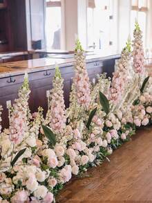 3pcs Artificial Gypsophila, Delphinium, Hyacinth Flowers With Long Stems, Made Of Silk, Suitable For Wedding, Engagement, Home, Outdoor Party Floral Arrangement, Tabletop Decor - Multicolor - View 3