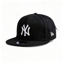 New Era Unisex Fashion Baseball Cap, Suede, Adjustable Flat Brim, 11625 - Black - View 1