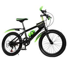 20 Inch Mountain Bike, Carbon Steel Rigid Frame, PU Sponge Cushion, Front And Rear Brakes, With Mudguards & Water Cup Holder, For Road And Mountain Riding - Green - View 2