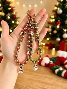 1pc Christmas Casual Cute ABS Plastic (ABS Resin) Car Keychain, All-Season Universal Keychain Pendant, Christmas Gift - Multicolor - View 4