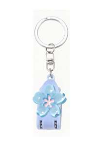 Cute Translucent Cherry Blossom Decorated Mini Nail Clippers, Splash-Proof Foldable Nail Clippers With Keychain - Compact And Portable, Curved Cutting Edge Fits Nails Better, Suitable As Small Gifts For Family, Girlfriend, Friends, Sisters, Christmas, Party And Holiday Occasions - Multicolor - View 10