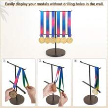 1pc Black Metal Medal Display Rack, Metal Medal Storage Rack, Suitable For Running, Sports, Marathon, Wrestling, Taekwondo Competition Medal Display And Storage - Multicolor - View 5
