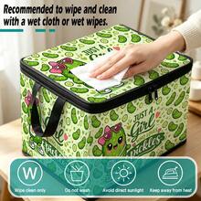 Multi-Size, Multi-Pattern Options, British Flag Cartoon Pickle Autumn Pumpkin School Bus Text Print Foldable Storage Box, Zippered Handheld Storage Bin, Upgraded Fabric Large Capacity Organizer, Suitable For Wardrobe, Dorm, Under Bed Storage, Organizing Clothes, Bedding, Toys, Miscellaneous Items, Home Moving Organization Storage Box - Multi-color - View 9