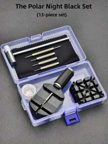 13-Piece Advanced Watch Band Removal Tool Kit, Watch Band Tool Kit, Watch Band Link Pin Removal Repair Tool Kit, Suitable For Watch Band Adjustment, Watch Band Sizing And Watch Repair, Available In Clear, Black, Blue, An Ideal High-End Gift Choice. - Pro Version Advanced Bracelet Adjustment Set - View 10