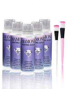 60ml/120ml/200ml With 2 Brushes, Permanent Diamond Painting Sealant To Keep Sparkle, For Diamond Painting Enthusiasts - Multicolor - View 1