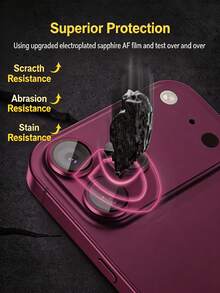3 Packs [2026 New] 9H Tempered Glass Camera Lens Protector Compatible With Iphone 18 Pro Max/18 Pro, Ultra-Thin, HD Clear, Anti-Scratch, Anti-Fingerprint, Aluminum Metal Ring, CD Pattern Design, Burgundy Red, Bubble Free, Easy Install, Case Friendly, Birthday Gift For Friends & Family - Burgundy - View 3
