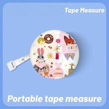 1pc Disney [One-Click Retraction] 2.0m Tape Measure, Zootopia Nick & Judy Mini 2m Soft Measuring Tape For Clothes, Waist, Bust, Hips And Height Measurement - Multi-color - View 2