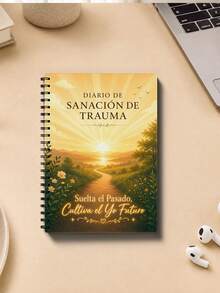 1pc Spanish-Version Premium Trauma Healing Journal Mental Health PTSD Recovery Planner Daily Prompts Shadow Work Emotional Wellness Self Care Diary For Women Men Therapy Support Wellness Tracker Pad Logs - A5 - View 7