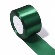 25 Yards/Roll Christmas Decoration Ribbon Satin Dark Green Satin Ribbon, Suitable For DIY Crafts, Gift Wrapping, Bows, Parties, Weddings, Christmas Decorations, Hair Bow Making Materials - Dark Green - View 9