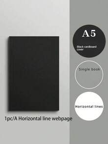 1/3pcs Premium Black Cardboard Notebook With 256 Square Blank Pages, Sturdy Cover And Acid-Free Paper. Ideal For Office Work, School Projects, Travel Diary, Daily Planning, And Creative Sketching. A Great Gift For Students And Teachers. - Rectangle - View 15
