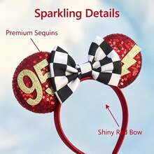 Băng đô đính sequin họa tiết bàn cờ Disney Lightning - Nhiều màu - Xem 3