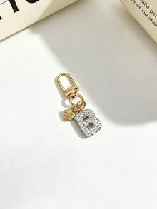 1pc Sparkling Rhinestone Inlaid 26 Letters Heart Pendant Car Key Bag Charm Necklace Friendship Couple Gift - Random Styles - View 31