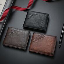 Dompet Pria CARRKEN Baru Gaya Retro Warna Gradasi Multifungsi Tempat Kartu Serbaguna Banyak Slot Hadiah untuk Pelajar Muda dan Anak Laki-laki - Coklat - View 7