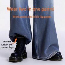 4/2/1pc HAIRK Pant Leg Shortening Elastic Band, Invisible Drawstring Adjustable Buckle, Seamless Design, Detachable Pant Leg, Anti-Drag, Tightening Fixing Strap - Multicolor - View 3