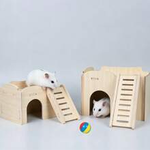 2D Flat Acrylic Hamster Hideout Luxury Villa, Small Pet Decor - one-size - View 5