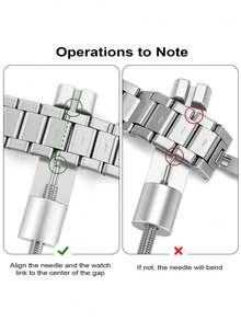 6pcs Watch Band Repair Tool Set, Professional Watch Band Removal Tool, Watch Band Accessories, Watch Accessories, Professional Watch Pin Removal Set, Watch Band Length Adjuster, Watch Chain Removal Tool, Watch Band Pin Removal Tool, Practical Watch Repair Tool Set, Compatible With Most Traditional And Smart Watch Bands, Durable Metal Watch Repair Tool, High-Quality Gift For Professional Watchmakers Or Watch Enthusiasts - Silver - View 6