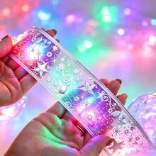 LED Ribbon String Lights, Battery Powered, For Christmas Tree Decoration, Double-Layer Gold Foil Satin String Lights - New Year, Valentine's Day, Indoor Use Holiday Atmosphere Decoration - Battery Box Ribbon - View 16