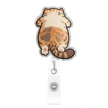 1pc Fun Cat Design Retractable Lanyard, Climbing Cat Decorative Stretch Cord, Office Desk Accessory - Multicolor - View 16
