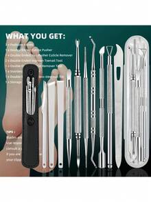 16pcs Stainless Steel Pedicure Tool Set - Professional Foot Care Kit With File, Rasp, Exfoliator For Smooth Light Beige, Removal, Cuticle Care - Unscented, Portable Travel Case Included - For Men, Women, And The Elderly - Multicolor - View 4