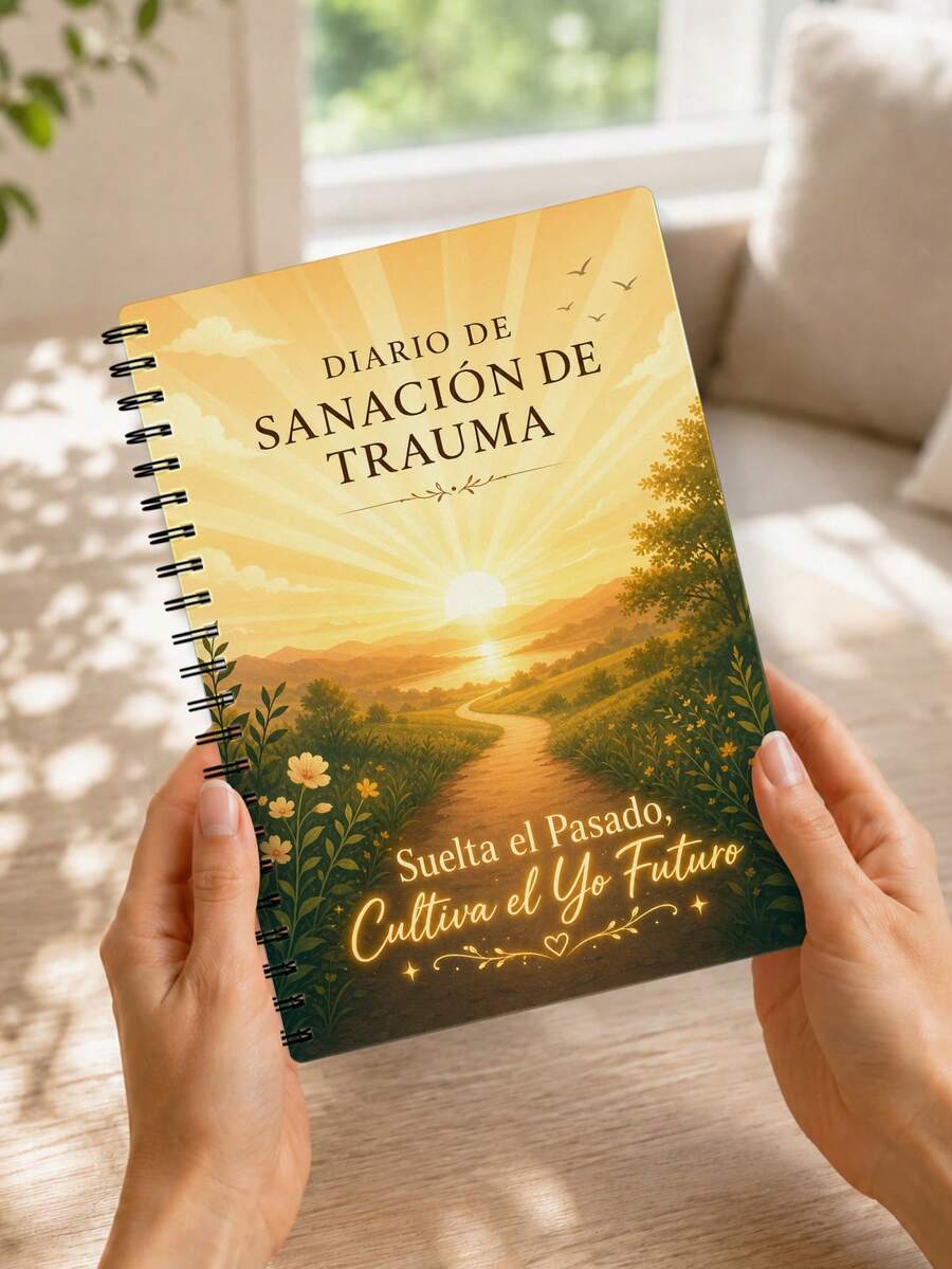 1pc Spanish-Version Premium Trauma Healing Journal Mental Health PTSD Recovery Planner Daily Prompts Shadow Work Emotional Wellness Self Care Diary For Women Men Therapy Support Wellness Tracker Pad Logs - A5 - View 1