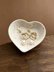 DIY Heart Shape Jewelry Storage Tray Silicone Mold, Heart Tray Casting Mold For Gypsum Clay Epoxy Resin, Handmade Desktop Ornament, Home Decor Crafts Making Mold, Gift Decorative Dish Mold - White Silicone Mold - View 6