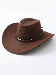 1pc Unisex Western Cowboy Hat, Sun Protection Jazz Hat, Suitable For All Seasons, Ideal For Outdoor Activities, Horse Riding, Gatherings And Photography. Foldable And Easy To Carry. - A - View 7
