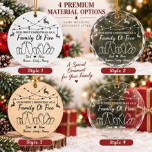 Ornamen Natal Jejak Kaki Keluarga Kustom, Dekorasi Gantung Pohon Bulat yang Dipersonalisasi, Aksen Pesta Rumah Liburan Meriah, Kenang-kenangan Nama Keluarga yang Disesuaikan, Ornamen Natal Pertama yang Dapat Disesuaikan, Hadiah Musiman 2026 untuk Keluarga, Teman, Pasangan, Dekorasi Pohon Natal - Gaya C - View 3