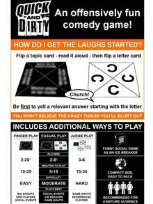 Quick And Dirty Adult Party Card Game, Hilarious Fun Interactive Game Deck, Wonderful Gift For Christmas, Game Party, Entertaining Social Game For Adult Friends Gathering & Holiday Night Activities - Multicolor - View 6