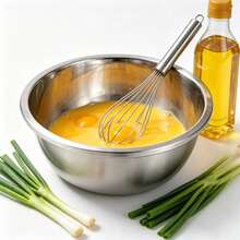 Large Capacity Deep Stainless Steel Dough Mixing Bowl, Material & Odorless, Thick Body Durable & Resistant To Deformation. Wide Smooth Rolled Edge, Comfortable Grip Without Scratching Hands, Deep Design Prevents Flour Spillage During Kneading And Fermentation, Also Suitable For Marinating Meat, Washing Fruits & Vegetables, Mixing Salads. Smooth Inner Wall Easy To Clean, Stackable Storage Saves Kitchen Space, Ideal For Home Baking Preparation And Multi-Purpose Kitchen Cooking. 1pc/3pcs - View 9