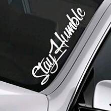 1 قطعة ملصق سيارة بنمط شعار "Stay Humble"، ملصق خارجي للسيارة، مناسب لتزيين جسم السيارة، الباب الجانبي، الصندوق الخلفي، زجاج السيارة، ملصق منزلي، ملصق جداري - A - مشاهدة 3
