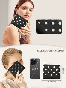 Women's Vintage Polka Dot Zipper Coin Purse & Multi-Slot Card Holder, Portable And Lightweight, Suitable For Daily Commute, School And Shopping - Multicolor - View 5