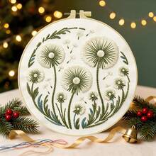 1件裝 15*15cm/5.9*5.9in 或 20*20cm/7.9*7.9in 花朵與蝴蝶刺繡套件,DIY手工刺繡組,適合成人初學者,居家禮物、女性縫製禮品,含使用說明書、印花布料、刺繡框、針線 - 15x15公分 - 查看 15