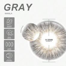 FUNSACHY 1 Pair Of Series Contact Lenses, 14.5mm, Annual Use Grey Contact Lenses - MANILA-gRAY - View 6