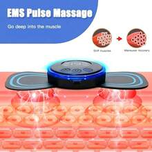 AXH. EMS Electric Pulse Neck Massager, 8 Massage Modes, 19 Intensity Levels, Comes With Deep Relaxation Pads, Effectively Relieves Stress And Soothes Muscles - Black - View 7