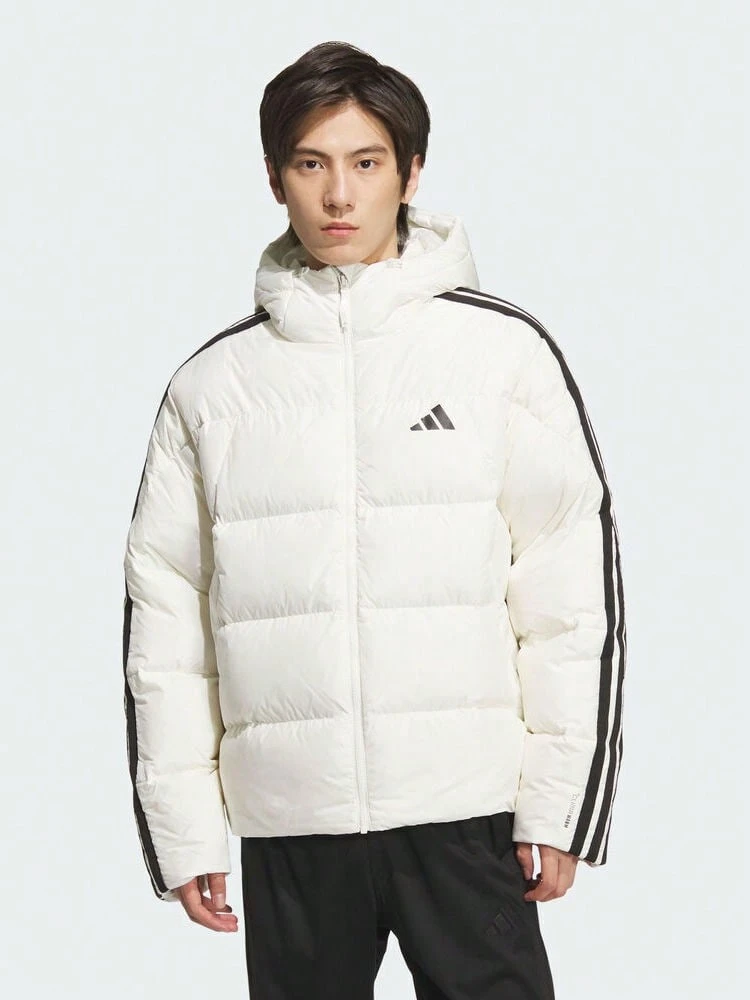 Adidas Men's 3S PUFF D JKT Down Jacket Thick Down Jacket - Short KC2494 - White - View 1