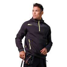 Portwest Mens Quarter Zip Hoodie - Black - View 4