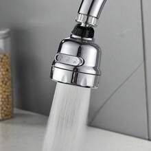 Tatukiko Faucet Sprayer Attachment, 360 Degree Rotating Faucet Aerator Accessories, 3 Mode Adjustable Kitchen Sink Tap Head Water Saving Extend Nozzle Plated - Silver - View 10