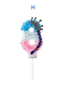 Snowflake Gradient Crystal Crown Blue Woven Style Birthday Number Candle, Autumn Decor, Souvenir, Camping, Kitchen, Christmas, Party Gift, Kitchenware, Home Decor & Accessories, Party Decoration & Supplies - View 13