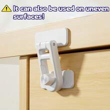 1pc Easy Installation Self-Adhesive Refrigerator / Oven Safety Lock - No Drilling Required, Child Safety Design, Equipped With Strong No-Trace Adhesive Sticker, Strong Back Glue, No Residue When Removed Child Safety Lock - Multicolor - View 5