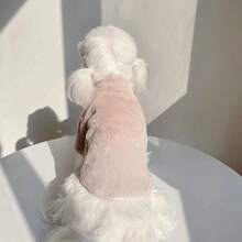 Mantel Hangat Tebal Dua Lapis untuk Kucing & Anjing Musim Gugur/Dingin, Maltese Bichon Abyssinian, Tahan Dingin untuk Aktivitas Luar Ruangan, Dapat Dicuci dengan Mesin, Jaket Tebal Lembut Berkualitas Tinggi - Berwarna merah muda - View 5